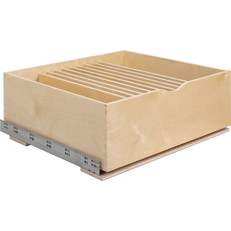 Hardware Resources 27In. Wood Rollout Cookware Single Drawer ROCWS27-WB